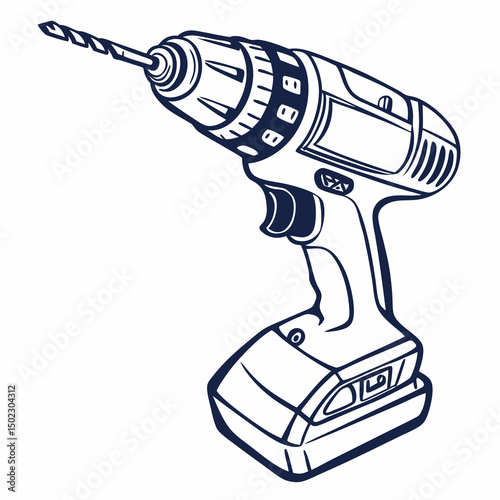 drill icons, vector .white background