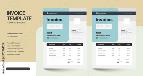 Clean Invoice Minimalist Design Template