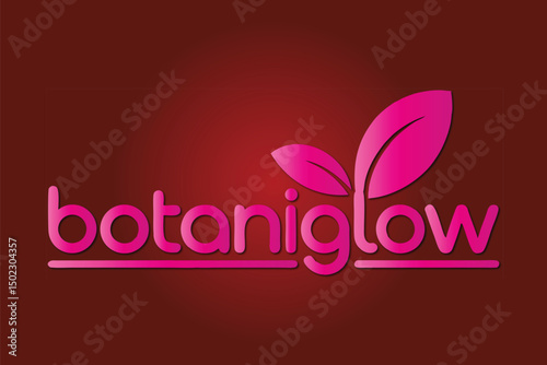 BotaniGlow Leaf Logo Design