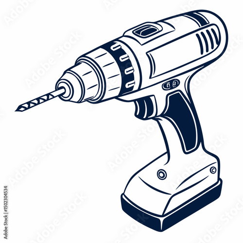 drill icons, vector .white background