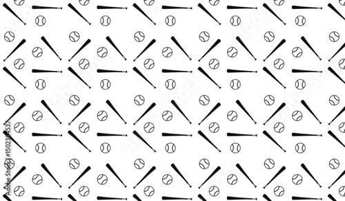 baseball seamless pattern vector design background template