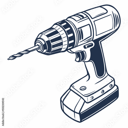 drill icons, vector .white background