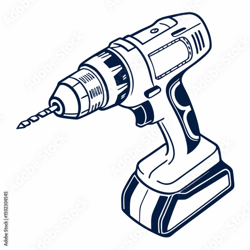 drill icons, vector .white background