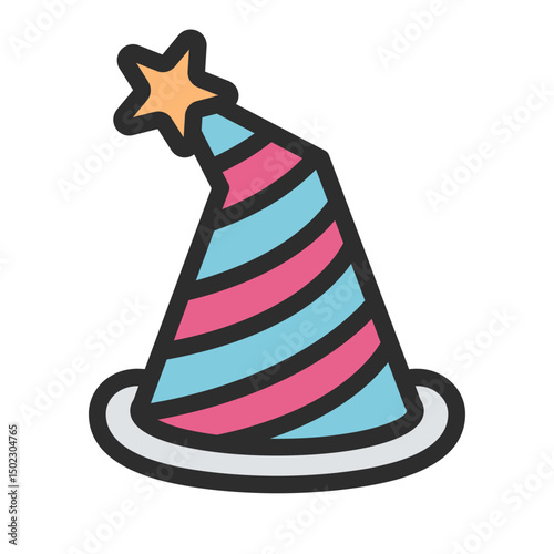 birthday hat filled style