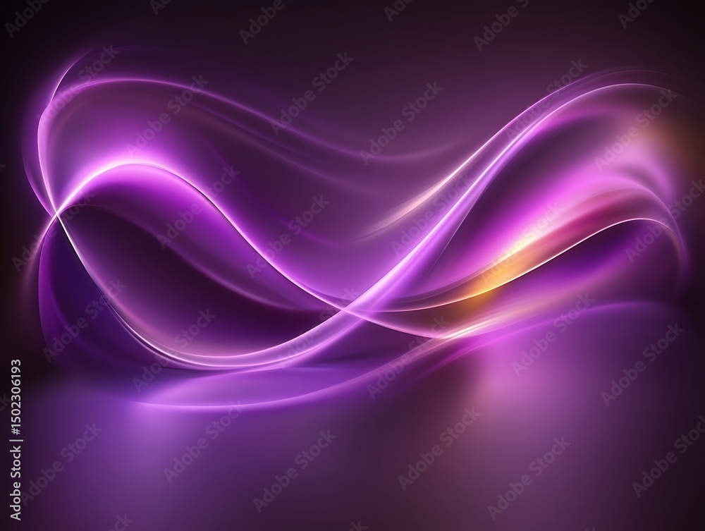 Obraz premium Abstract swirling lines of purple and gold