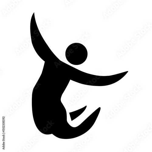 Jumping Figure Illustration