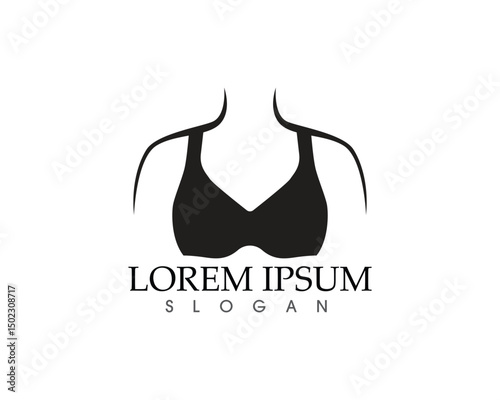 Set of different push up bras isolated over