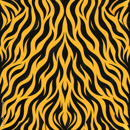 Unique Tiger Stripe Pattern for Design Fashion and Crafts