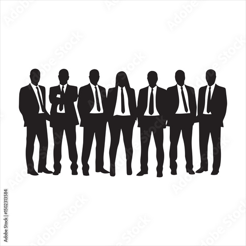 Vector Illustration Businessman Silhouette, A vector illustration of a silhouette businessman in a modern and sleek style. Perfect for business and corporate-themed designs