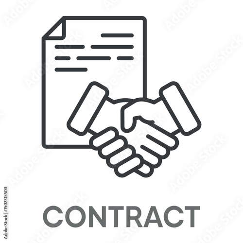 contract concept simple design icons, simple style design inspiration for any interface and purpose suitable for symbols and more