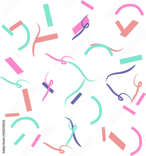 Cute Colorful Confetti Element