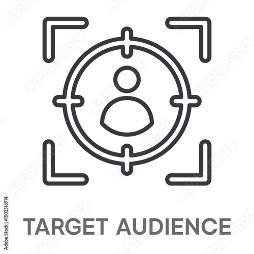 target audience concept simple design icons, simple style design inspiration for any interface and purpose suitable for symbols and more