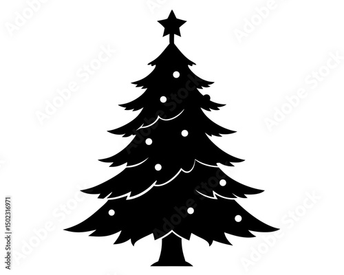 Holiday Tree Silhouette Vector Bundle – Christmas Tree Illustration SVG