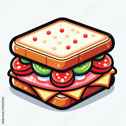 Vector Cartoon Sandwitch