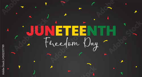 Juneteenth freedom day background design