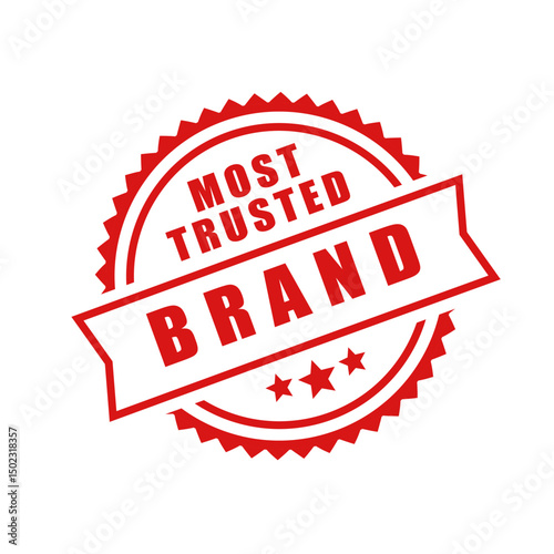authentic most trusted brand red stamp design