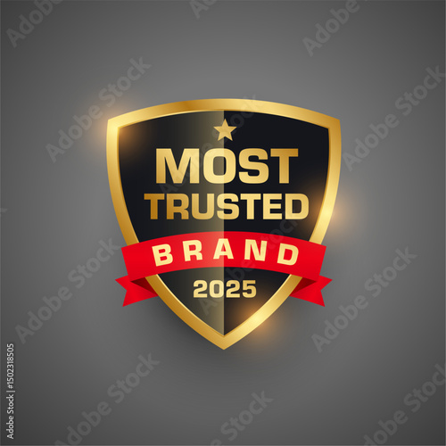 2025 most trusted brand best award badge design