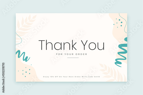 elegant simple thank you for your order template design