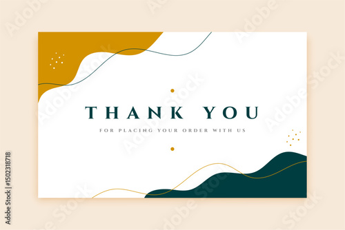 elegant thank you note template in modern style
