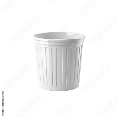 Wallpaper Mural White plastic wastebasket container for office home 3d on transparent background Torontodigital.ca