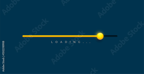 yellow loading or process slider bar for web app