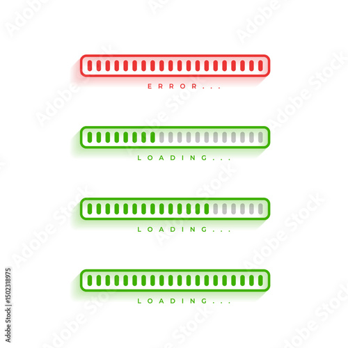 isolated loading or error slider bar element in collection