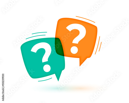 question mark symbol background with chat bubble design