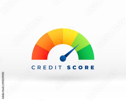 credit score indicator meter concept for finance report