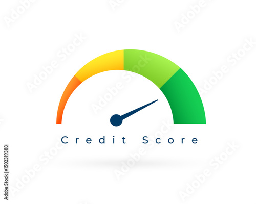 credit score scale meter concept for data display