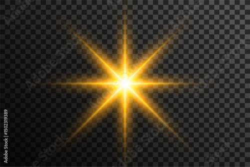 transparent background with abstract sunburst rays design