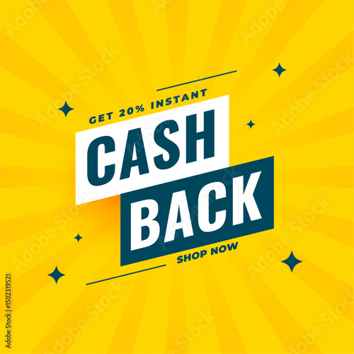 eye catching cashback promo offer background design