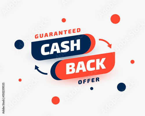 modern style guaranteed cashback refund offer background design