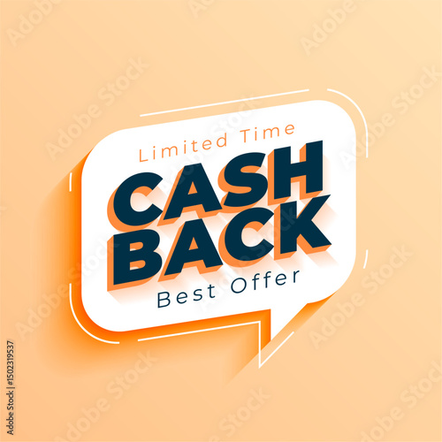 limited time cashback sale offer background for business promo