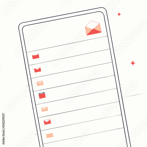 email inbox icons, vector .white background