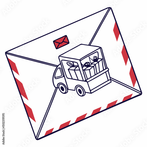 email inbox icons, vector .white background