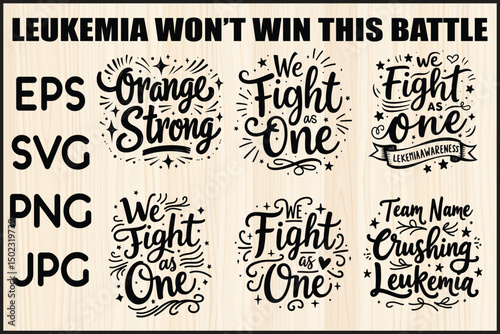 Leukemia T shirt SVG Bundle