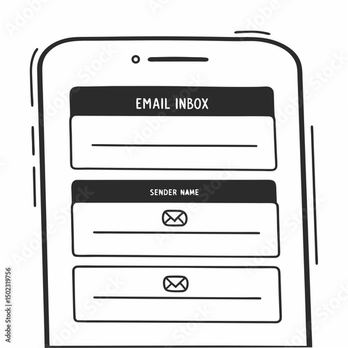 email inbox icons, vector .white background