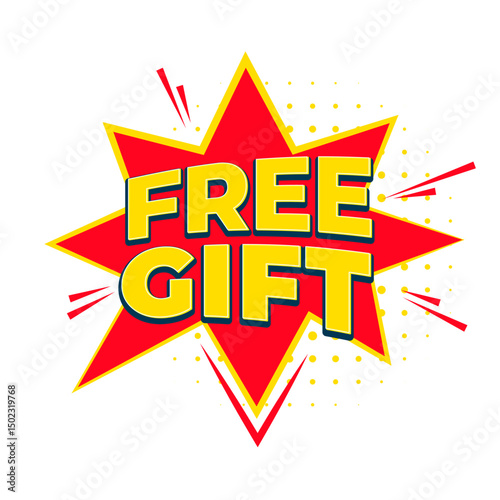 comic style free gift giveaway offer template design