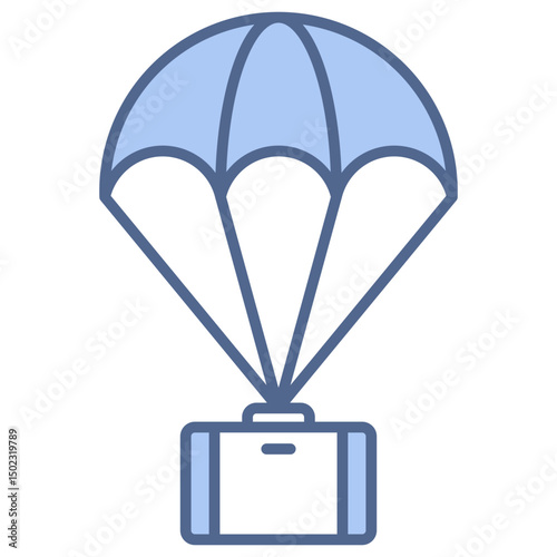Parachute Blue Icon