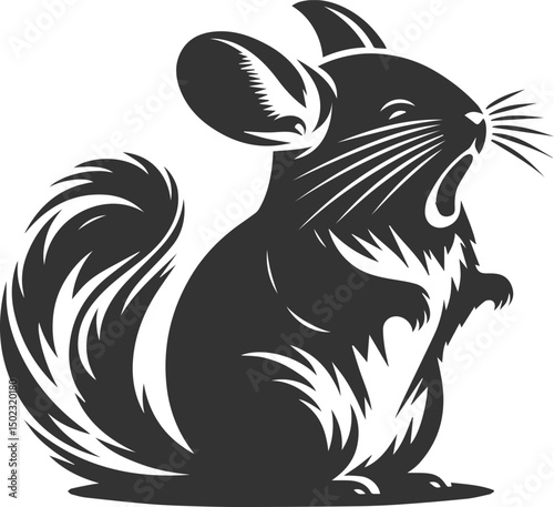 chinchilla rodent artwork vector