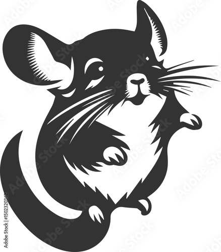 chinchilla rodent artwork vector