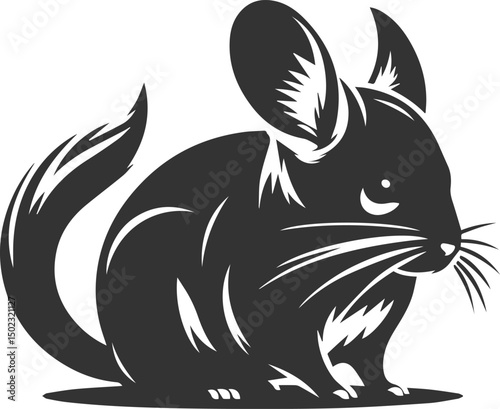 chinchilla rodent artwork vector