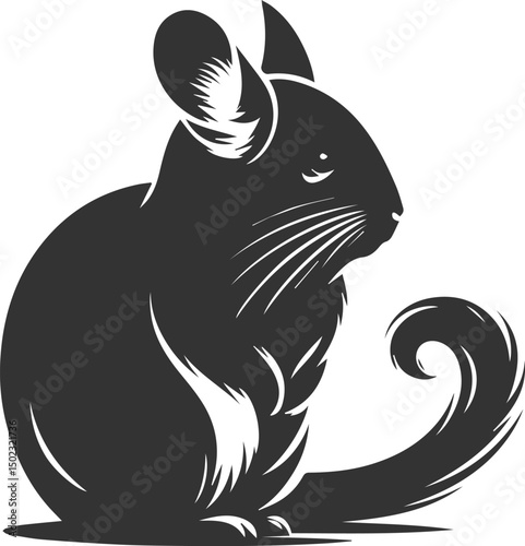 chinchilla rodent artwork vector
