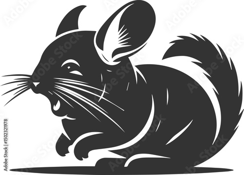 chinchilla rodent artwork vector