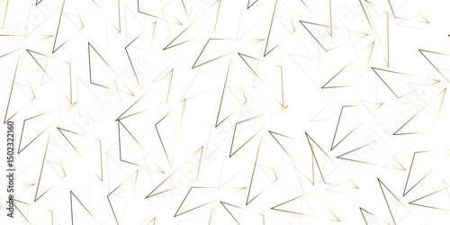 Triangular 3d, modern background Modern geometrical dynamic and seamless abstract white background. Random chaotic lines abstract geometric pattern. .graphic background dots with connections for your