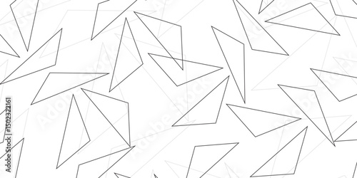 Triangular 3d, modern background Modern geometrical dynamic and seamless abstract white background. Random chaotic lines abstract geometric pattern. .graphic background dots with connections for your