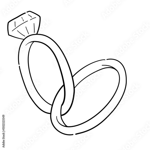 wedding rings vector
