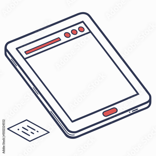 tablet icons, vector .white background