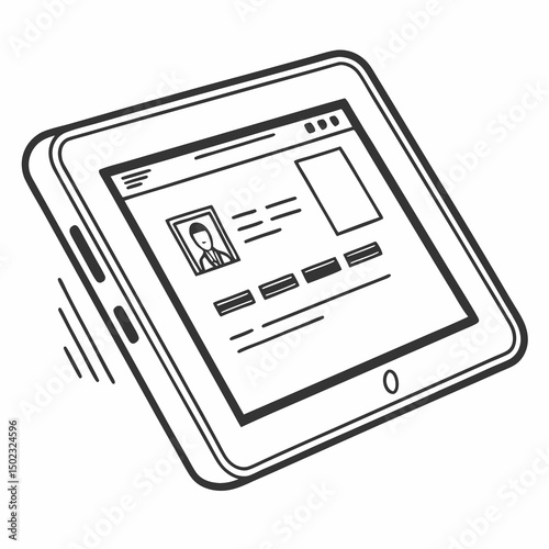 tablet icons, vector .white background