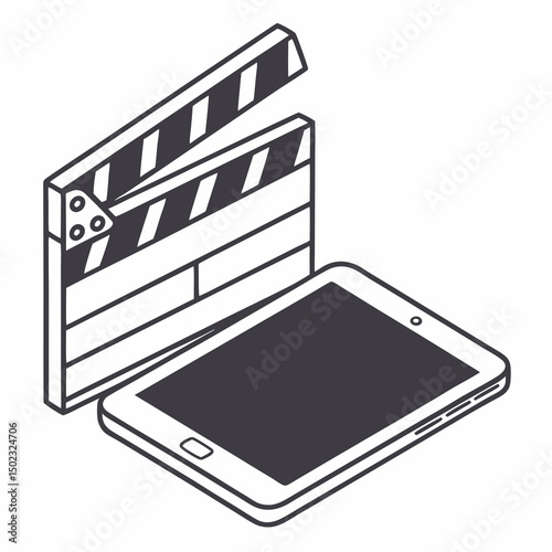 tablet icons, vector .white background